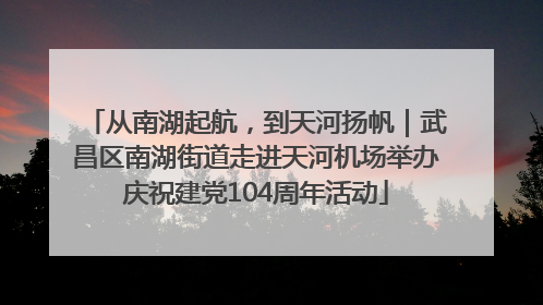 从南湖起航，到天河扬帆｜武昌区南湖街道走进天河机场举办庆祝建党104周年活动