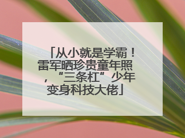 从小就是学霸！雷军晒珍贵童年照，“三条杠”少年变身科技大佬