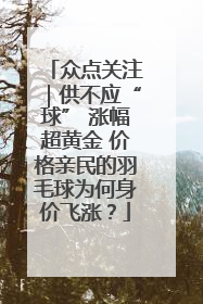 众点关注｜供不应“球” 涨幅超黄金 价格亲民的羽毛球为何身价飞涨？