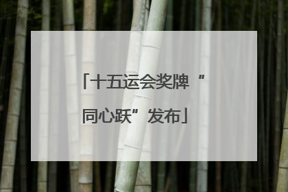 十五运会奖牌“同心跃”发布
