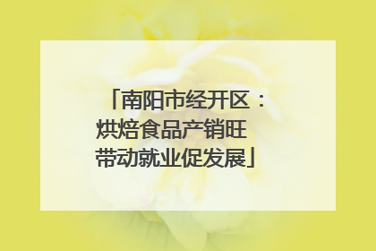 南阳市经开区：烘焙食品产销旺 带动就业促发展