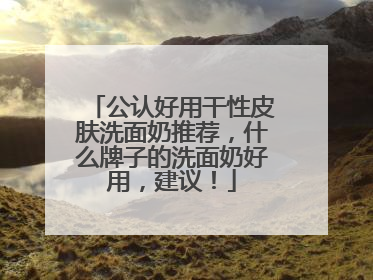 公认好用干性皮肤洗面奶推荐，什么牌子的洗面奶好用，建议！