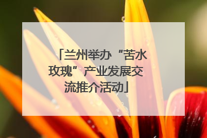 兰州举办“苦水玫瑰”产业发展交流推介活动