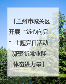 兰州市城关区开展“新心向党”主题党日活动 凝聚新就业群体奋进力量