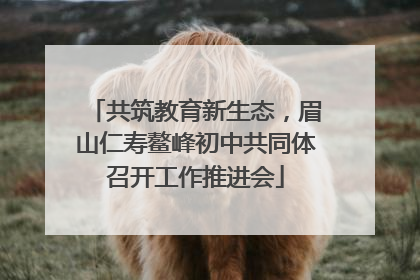 共筑教育新生态，眉山仁寿鳌峰初中共同体召开工作推进会