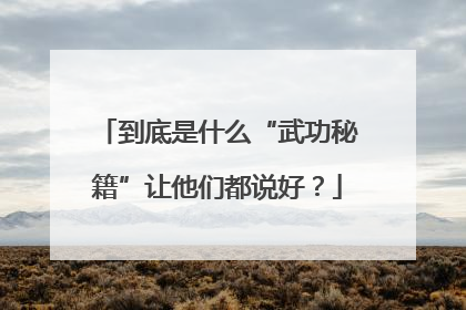 到底是什么“武功秘籍”让他们都说好？