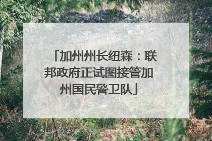 加州州长纽森：联邦政府正试图接管加州国民警卫队