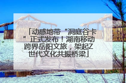 动感地带“洞庭谷卡”正式发布！湖南移动跨界岳阳文旅，架起Z世代文化共振桥梁