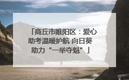 商丘市睢阳区：爱心助考温暖护航 向日葵助力“一举夺魁”
