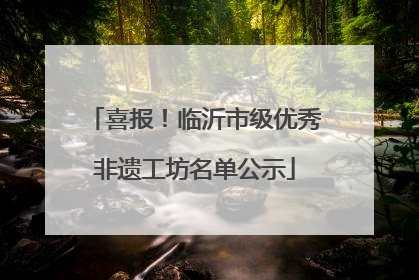 喜报！临沂市级优秀非遗工坊名单公示