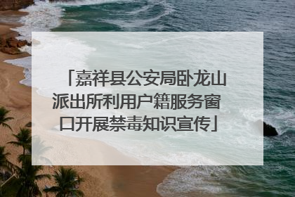 嘉祥县公安局卧龙山派出所利用户籍服务窗口开展禁毒知识宣传