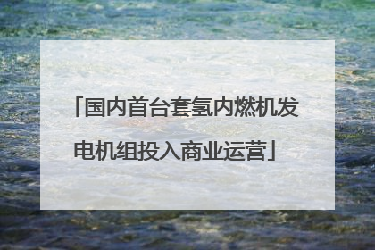 国内首台套氢内燃机发电机组投入商业运营
