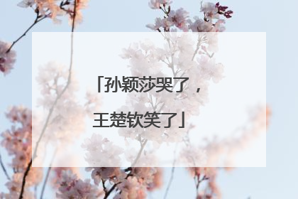 孙颖莎哭了，王楚钦笑了