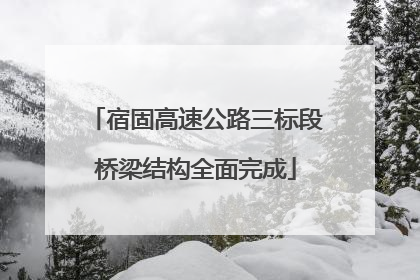 宿固高速公路三标段桥梁结构全面完成