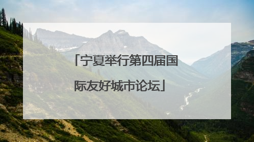 宁夏举行第四届国际友好城市论坛