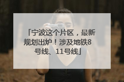 宁波这个片区，最新规划出炉！涉及地铁8号线、11号线