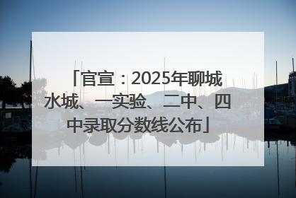 官宣：2025年聊城水城、一实验、二中、四中录取分数线公布