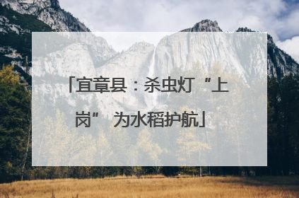 宜章县：杀虫灯“上岗” 为水稻护航