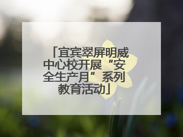 宜宾翠屏明威中心校开展“安全生产月”系列教育活动