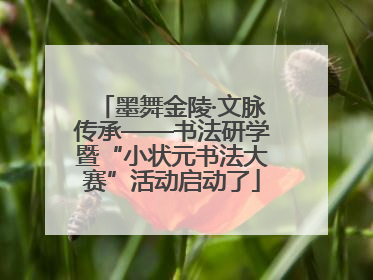 墨舞金陵·文脉传承——书法研学暨“小状元书法大赛”活动启动了
