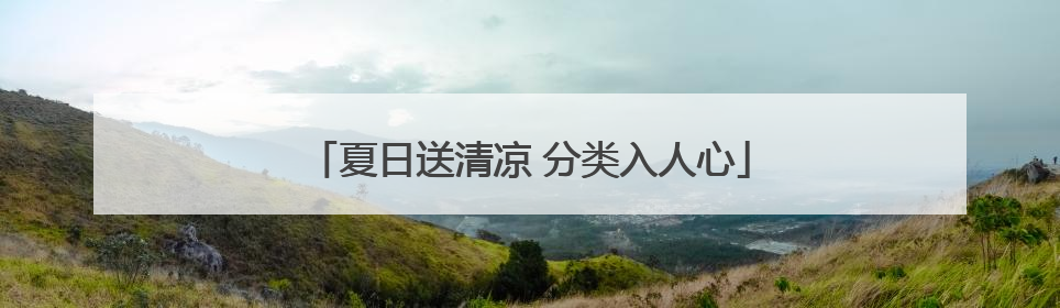 夏日送清凉 分类入人心