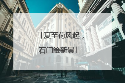 夏至荷风起，石门绘新景