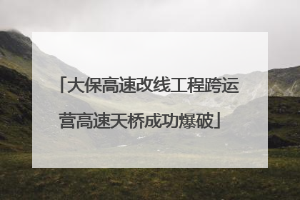 大保高速改线工程跨运营高速天桥成功爆破