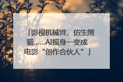 影视机械臂、仿生熊猫……AI摇身一变成电影“创作合伙人”
