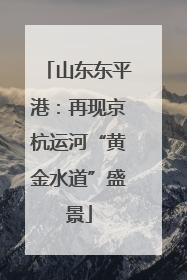 山东东平港：再现京杭运河“黄金水道”盛景