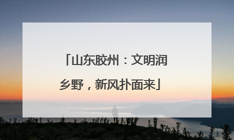 山东胶州：文明润乡野，新风扑面来