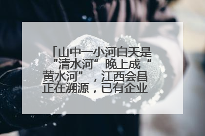 山中一小河白天是“清水河”晚上成“黄水河”，江西会昌正在溯源，已有企业被要求停工