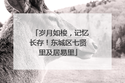 岁月如梭，记忆长存！东城区七贤里及居易里