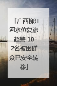 广西柳江河水位复涨超警 102名被困群众已安全转移