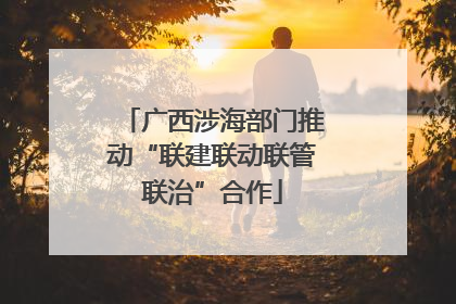 广西涉海部门推动“联建联动联管联治”合作