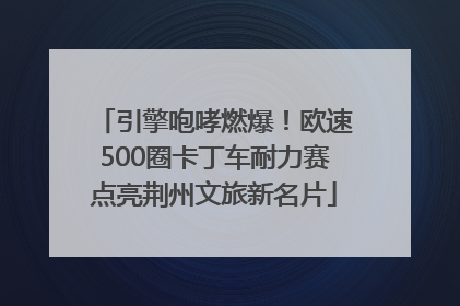 引擎咆哮燃爆！欧速500圈卡丁车耐力赛点亮荆州文旅新名片