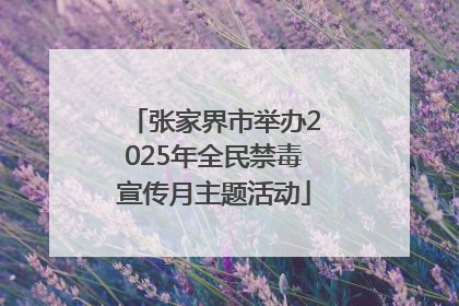 张家界市举办2025年全民禁毒宣传月主题活动