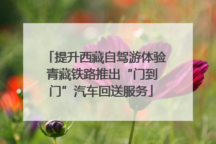 提升西藏自驾游体验 青藏铁路推出“门到门”汽车回送服务