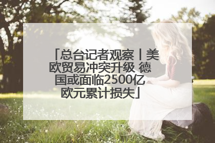 总台记者观察丨美欧贸易冲突升级 德国或面临2500亿欧元累计损失