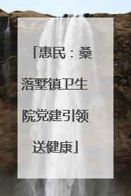 惠民：桑落墅镇卫生院党建引领送健康