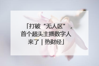 打破“无人区”，首个超头主播数字人来了｜热财经