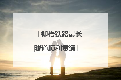 柳梧铁路最长隧道顺利贯通