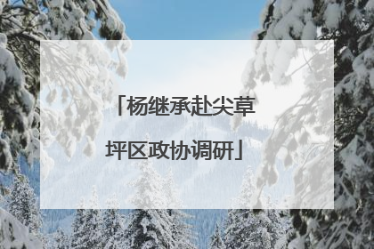 杨继承赴尖草坪区政协调研