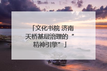 文化书院 济南天桥基层治理的“精神引擎”