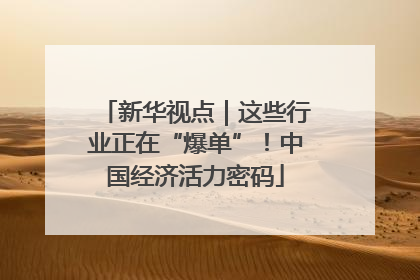 新华视点｜这些行业正在“爆单”！中国经济活力密码
