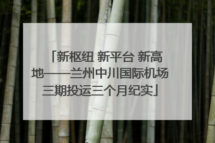 新枢纽 新平台 新高地——兰州中川国际机场三期投运三个月纪实