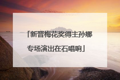 新晋梅花奖得主孙娜专场演出在石唱响