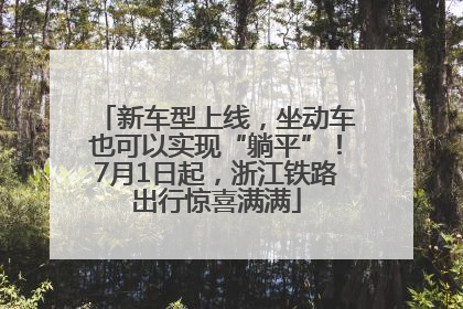 新车型上线，坐动车也可以实现“躺平”！7月1日起，浙江铁路出行惊喜满满
