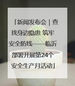 新闻发布会｜查找身边隐患 筑牢安全防线——临沂部署开展第24个安全生产月活动