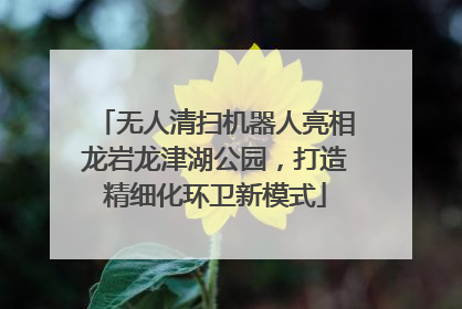 无人清扫机器人亮相龙岩龙津湖公园，打造精细化环卫新模式