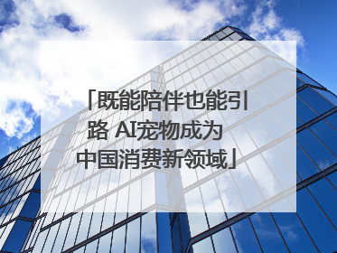 既能陪伴也能引路 AI宠物成为中国消费新领域